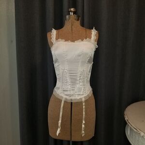La Felino  White Corset great condition